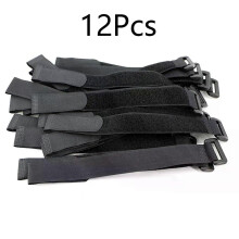 Attaches de câble pour sangles de bagages avec boucle, sangles de rangement à crochet et boucle, 12
