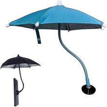 (Blue) Magnetic Phone Umbrella for Sun, 360 Rotation Phone Umbrella for Sun Shade, Outdoor Anti-Glare Cell Phone Sunshade Holder
