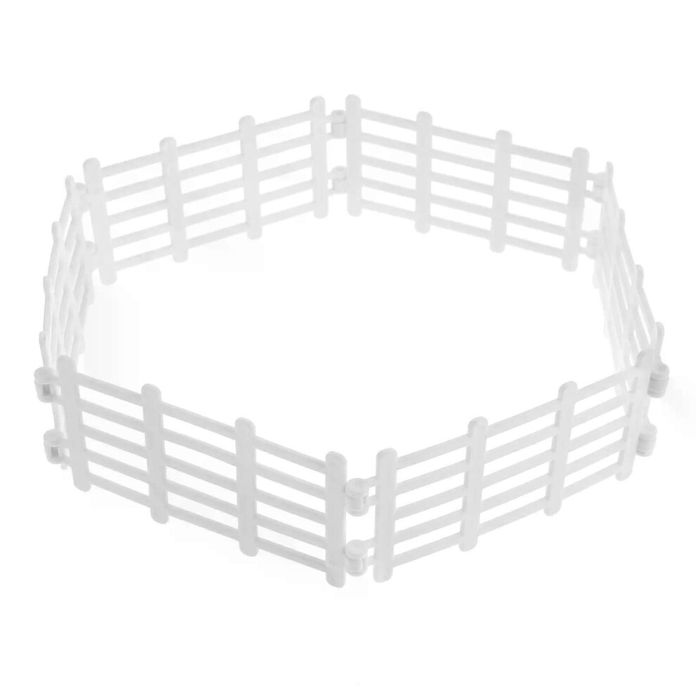 Lot de 50 clôtures miniatures en plastique pour jardin de fées, décoration de ferme, accessoires de