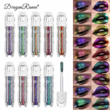 9 Colors Chameleon Eyeshadow Liquid, Chameleon Metallic Lip Gloss, Face And Lips Highlight Brighten, High Shine, Long-Lasting