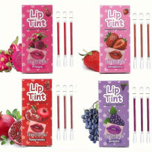 4 Colors 20-Pack Disposable Matte Fruit Liquid Lipstick, Waterproof, Non-Stick Cup, Non-Fading Lip Glaze, Valentine's Day Gift