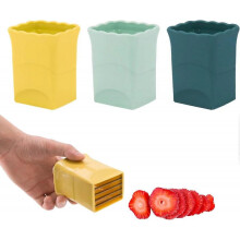 3pcs Cup Slicer, Egg and Fruit Cup Slicer, Strawberry Slicer, Cup Chopper for Banana, Quickly Making Fruit Vegetable Salad Creative Kitchen Gadget
