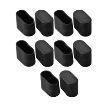 Lot de 10 embouts ovales en caoutchouc pour pieds de chaise, protection de sol, accessoires pour la