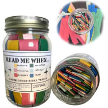 Bible Verses Jar for Emotions and Feelings, Jesus Scripture Jar, God's encouragement, Christian Bible Gifts, Devotional Gift