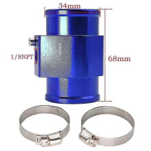 (As show, One size) Car Truck Lcd Digital Gauge Water Temperature+oil Pressure+voltmeter 3 In 1 Meter With 1/8npt Sensor Water Temp Adapter 26-40mm