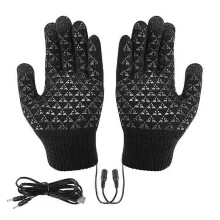 Guantes calefactables, 1 par, 5 V, tejidos suaves, térmicos, multifuncionales, para esquí, recargables