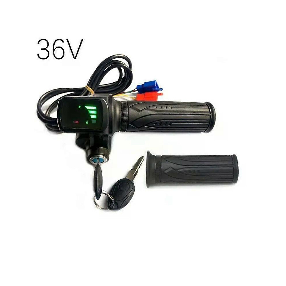 Accélérateur pour vélo électrique (36 V) 36 V 48 V avec écran LCD, poignée d'accélérateur pour vélo