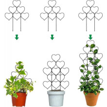 Indoor Plant Trellis for Climbing Plants, Stackable Garden Trellis for Potted Plants, Small House Plant Trellis for Vine Ivy Flower Plant Support, 3 P