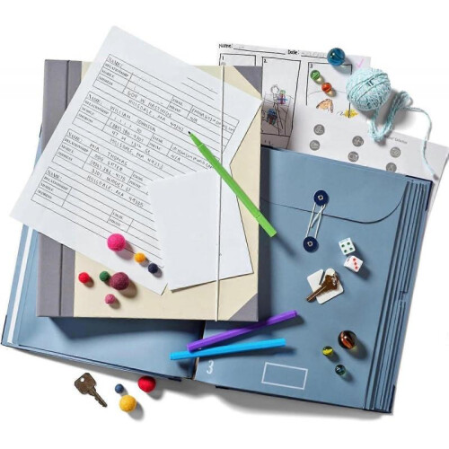 (Blue) Document Organizer Folio, In Case I Go Missing Binder, 2024 Important Document Binder, Pocket Organ Storage Binder 1