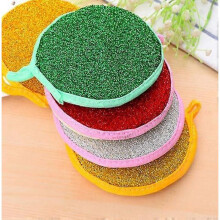 10pcs Double Side Dishwashing Sponge, Scrub Scratch Pan Pot Dish Wash Sponges Household Cleaning Tools, Scrubber Rag Dish Pad