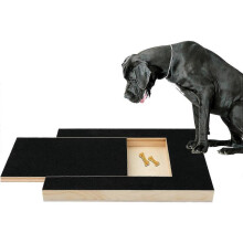 Dog Nail Scratch Board, Dog Paw Nail Scratch Pad with Treat Box, Puppy Nail Grinding Pad Dog Nail File Sandpaper Board for Sensitive Dogs Anxiety Free