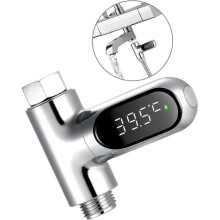 Baby Bath Thermometers, LED Water Thermometer Digital Display Shower Temperature 0~100 Celsius/Fahrenheit, 360 Rotating