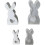 2 Pack Easter Rabbit Silicone Moulds, Rabbit Mould for Easter, Easter Bunny Baking Mould, Easter Bunny Silicone Mould for Plaster, Soy Wax Candles, Cr 1