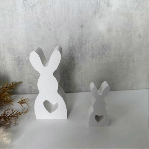 2 Pack Easter Rabbit Silicone Moulds, Rabbit Mould for Easter, Easter Bunny Baking Mould, Easter Bunny Silicone Mould for Plaster, Soy Wax Candles, Cr 2