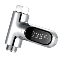 Shower Thermometer Led Digital Display Shower Water Thermometer, 0~100 Baby Bath Water Thermometer, 360 Rotating Screen