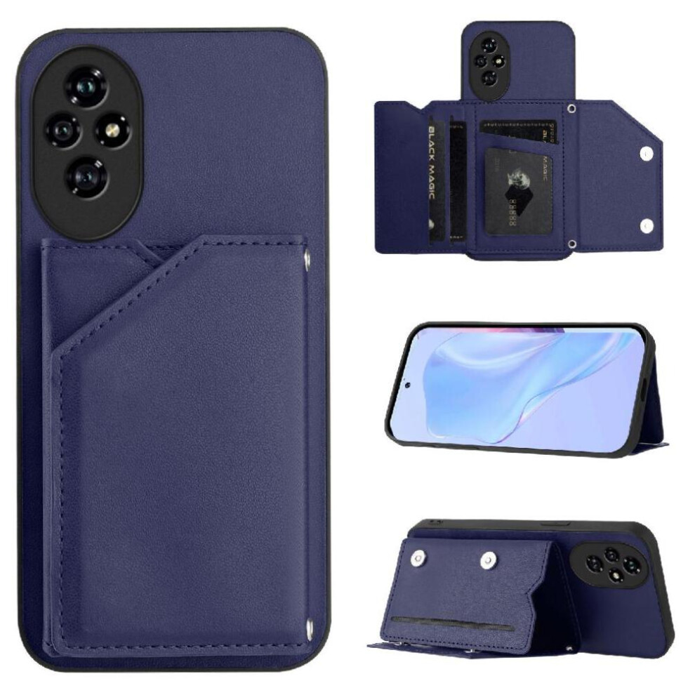 Photos - Case  Compatible  for Honor 200 Unique Accurate Incision Kickstand Function High Quality(Blue)