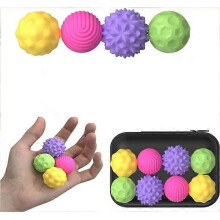 Silicone Magnetic Sensory Fidget Ball Toy, 4Pcs Silicone Sensory Stress Relief Toys for Adults, Teens with Autism, ADHD, Anxiety, Stocking Stuffers fo