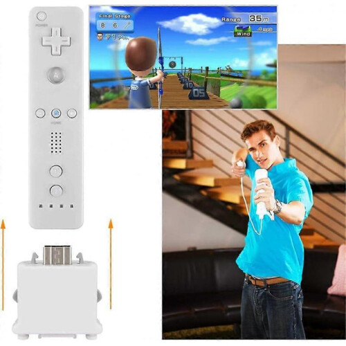 (White) 2 Motion Plus Adapter Sensor for Wii Remote Controller, Motion Plus Adaptor Accelerator Replacement for Wii Motion Plus Adapter 2