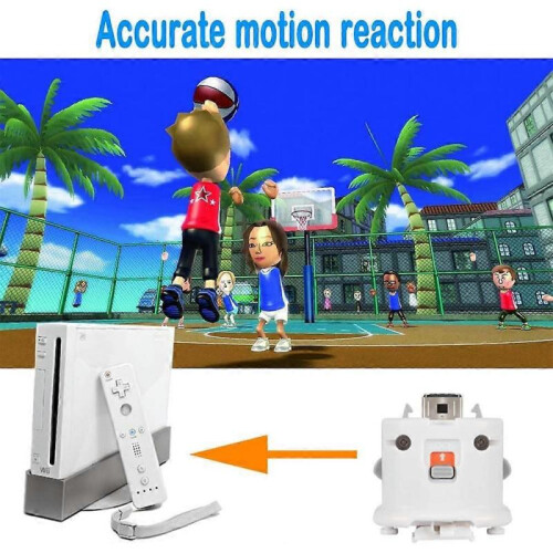 (White) 2 Motion Plus Adapter Sensor for Wii Remote Controller, Motion Plus Adaptor Accelerator Replacement for Wii Motion Plus Adapter 1