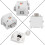 (White) 2 Motion Plus Adapter Sensor for Wii Remote Controller, Motion Plus Adaptor Accelerator Replacement for Wii Motion Plus Adapter 4