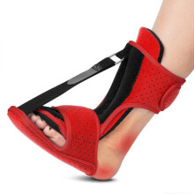 (Red) Plantar Fasciitis Night Splint, Adjustable Plantar Fasciitis Brace with Arch Support, Dorsal Night Splint for Women Men
