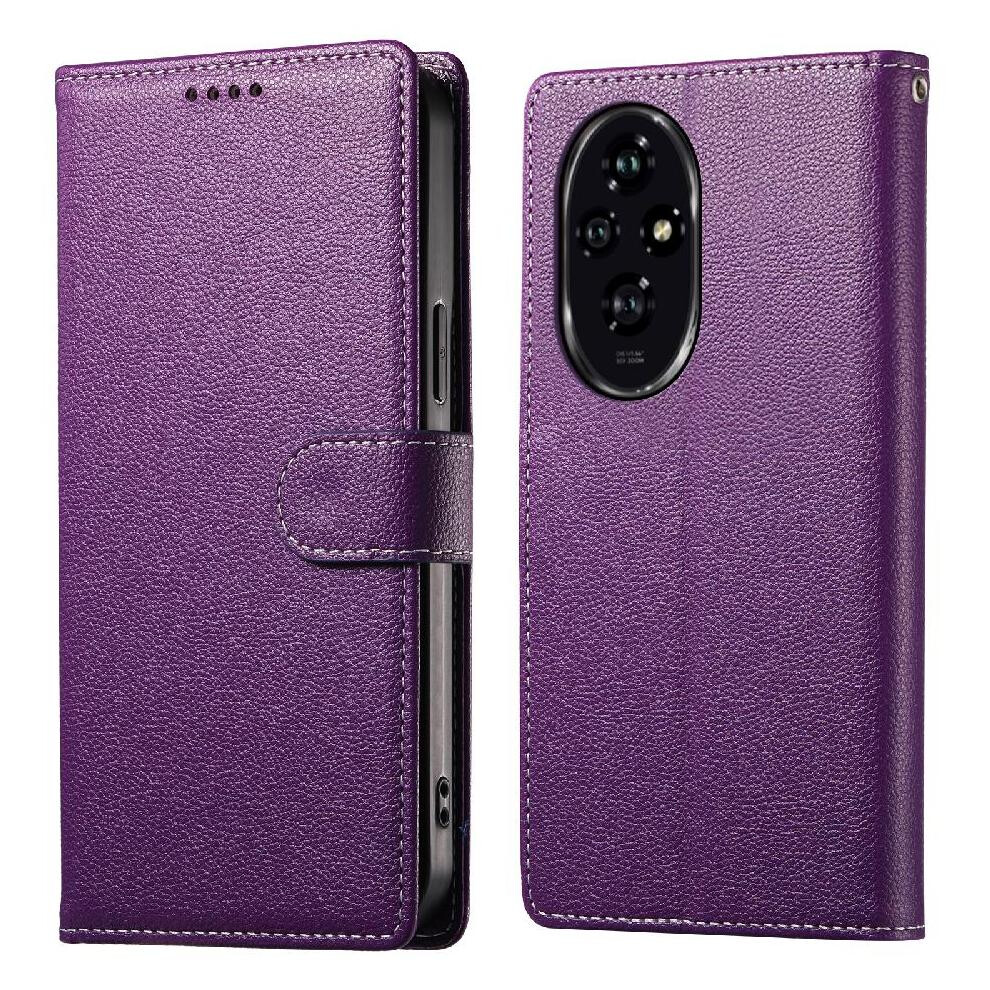 (Purple) Case For Honor 200 Magnetic Closure Shockproof Card Slots Daily Use Purple 764563580743