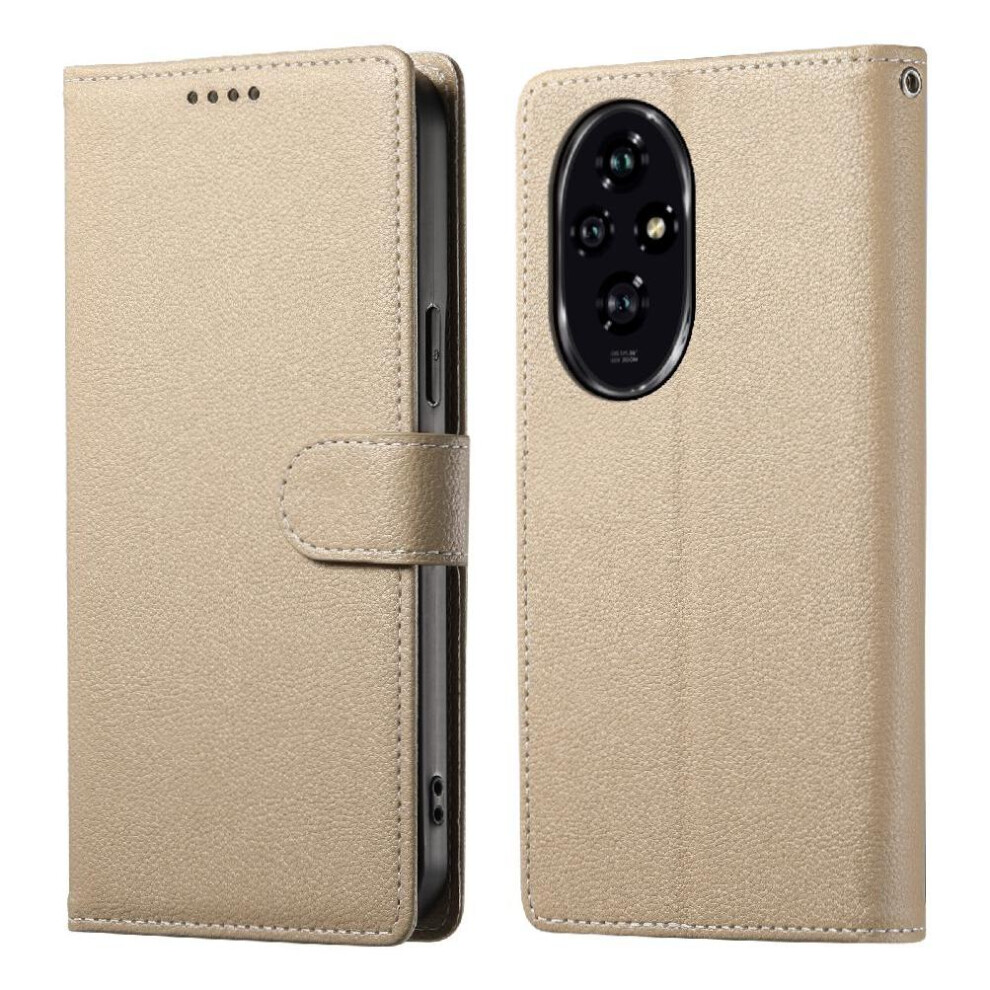 (Khaki ) Case For Honor 200 Magnetic Closure Shockproof Card Slots Daily Use 764563580750