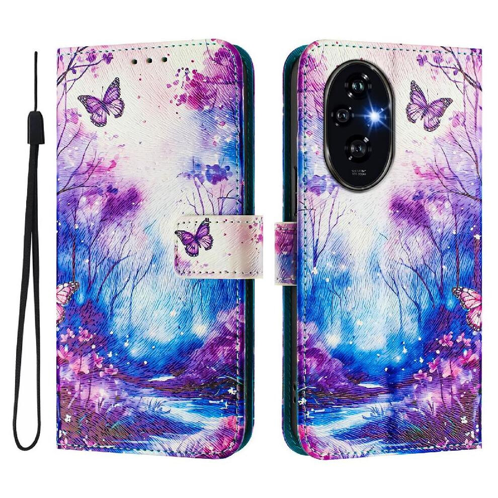 (C3 ) Compatible With Honor 200 Pro 5G Case Wallet Pu Leather With Credit Slot Pattern Flip Cover 764563581870