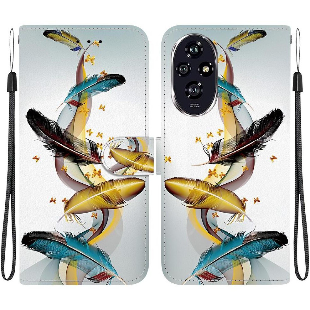 (C1 ) Flip Case For Honor 200 5G Wallet Card Slots Pu Leather Card Slot Kickstand Pattern Cover 764563582235