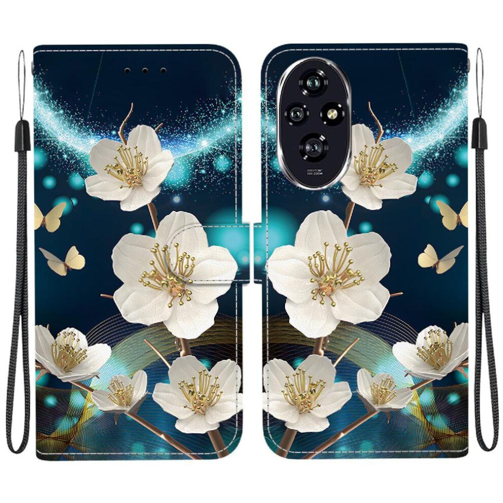 (C3 ) Flip Case For Honor 200 5G Wallet Card Slots Pu Leather Card Slot Kickstand Pattern Cover 764563582259