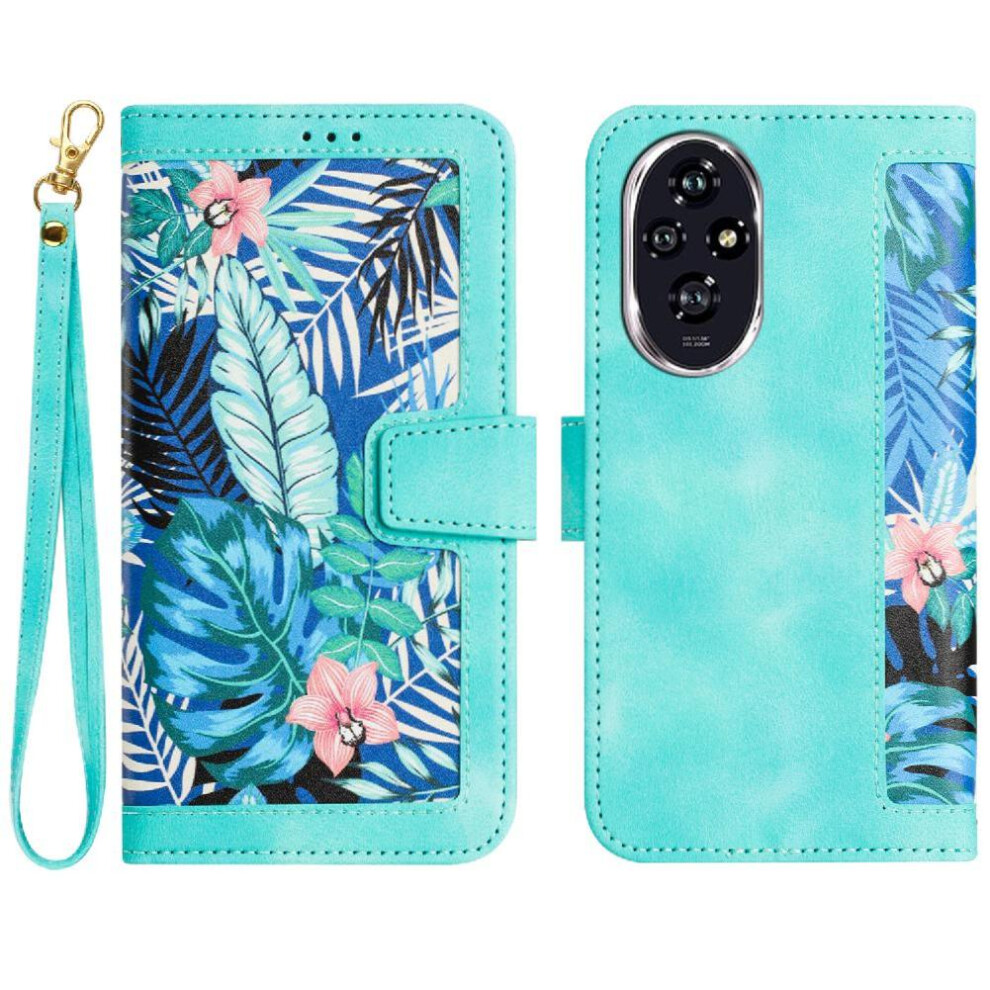 (Green) Wallet Case For Honor 200 Magnetic Closure Anti Scratch Kickstand Card Holder Pu Leather Green 764563582433