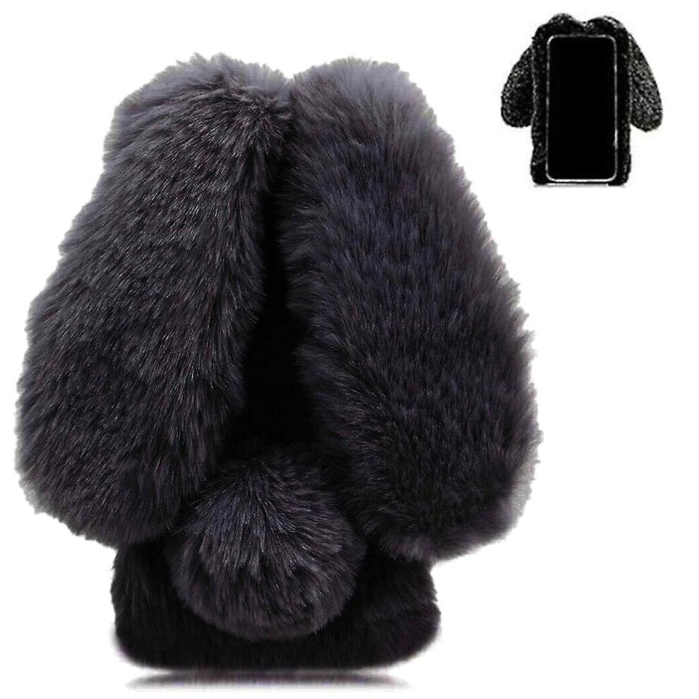 (Black) Case For Honor 200 Pro Lovely Plushrabbit Rabbit Furprotection Plushcase Autumn And Winter Black 764563583157
