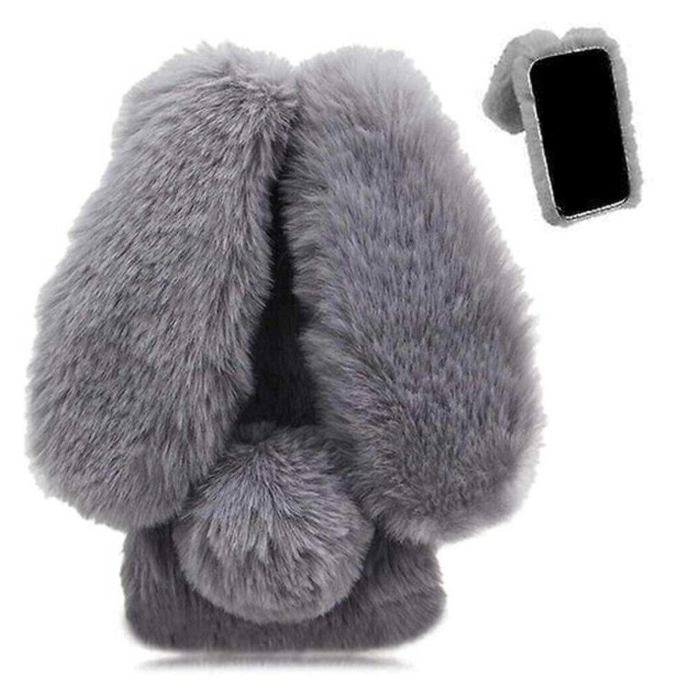 ( ) Case For Honor 200 Lovely Plushrabbit Autumn And Winter Rabbit Furprotection Plushcase Gray 764563583225