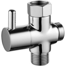 Brass 3 Way Valve, Shower Column Diverter, Solid Brass 3 Way Valve, Suitable for Bathroom Hose Diver