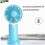 Portable USB Rechargeable Handheld Fan (Blue) 2