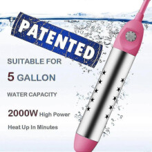 2000w Electric Water Heater Portable Immersion Suspension Water Heating Element for Bathroom Pool Ba