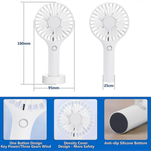 Portable handheld electric fan (white) 1