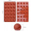 24-cavity hemispherical silicone mold, baking mold for making chocolate, cake, jelly, dome mousse 3 5