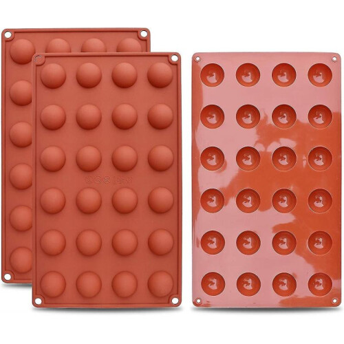 24-cavity hemispherical silicone mold, baking mold for making chocolate, cake, jelly, dome mousse 3