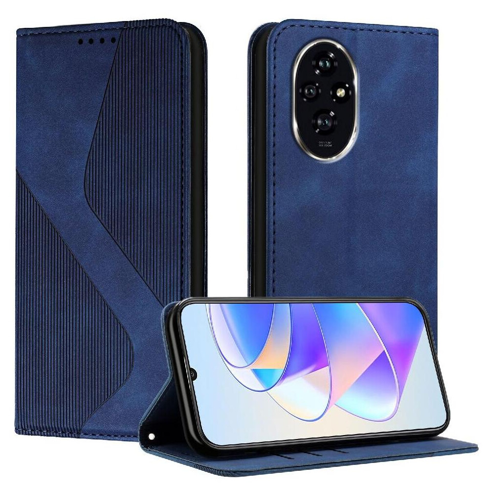 (Blue) Case For Honor 200 Folio Flip Magnetic Card Slots Holder Pu Leather Wallet Kickstand Blue 764563586134