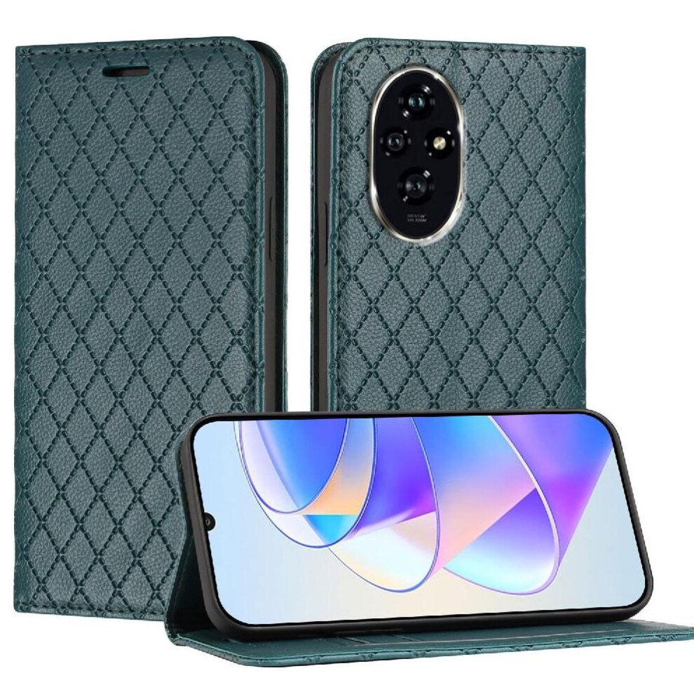 (Green) Case For Honor 200 Card Slots Holder Flip Magnetic Shell Business Wallet Green 764563586363