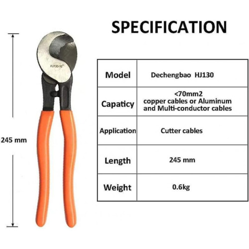 Hand Tools Cable Cutter Wire Cable Cutter High Hardness Cable Tools Operate Collet Shears, Hard Stee 1