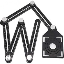 Multi-angle jig tool measuring ruler multifunctional aluminum alloy ruler porous ruler protractor to