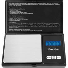 Taschenwaage, 200g / 0.01g Digital Waage Feinwaage Digitalwaage/Goldwaage/Münzwaage, Schwarz
