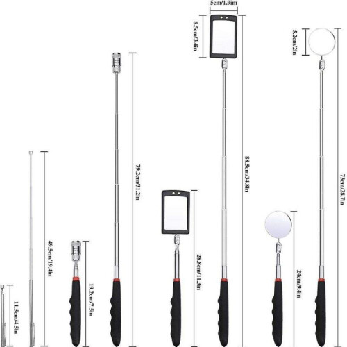 4-part telescopic magnet pickup set Telescopic handle 360 rotatable 1