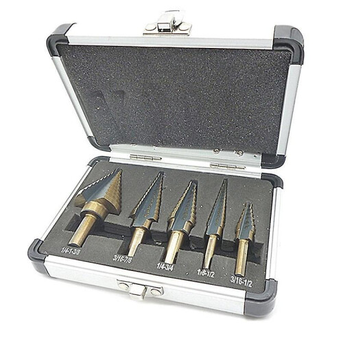 HSS Cobalt Step Drill Bit Alpen Coating 5 Pieces 1