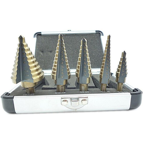 HSS Cobalt Step Drill Bit Alpen Coating 5 Pieces 2
