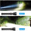 XHP70 LED Torch Rechargeable,  Super Bright Tactical Torch Zoomable 5 Modes Handheld Flashlight Wate 3