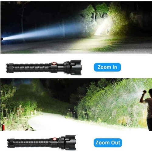 XHP70 LED Torch Rechargeable,  Super Bright Tactical Torch Zoomable 5 Modes Handheld Flashlight Wate 2
