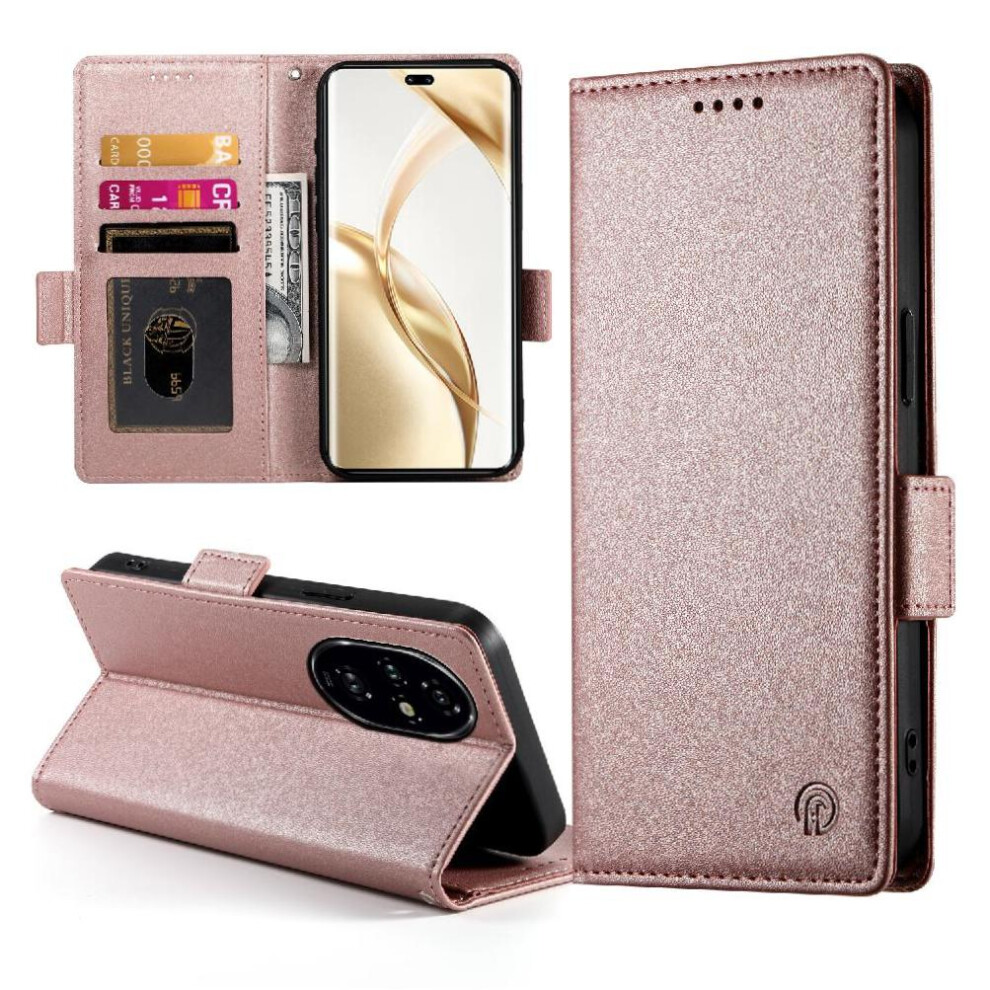 (Pink) Flip Case For Honor 200 Pro Card Slots Business Flip Wallet Daily Use Pink 764563588466